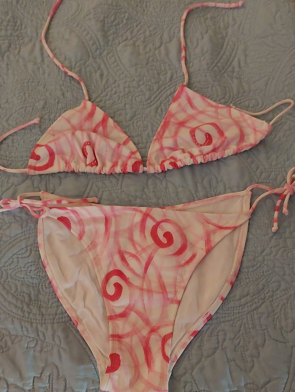 Pink Swirl Two-Piece Bikini Set